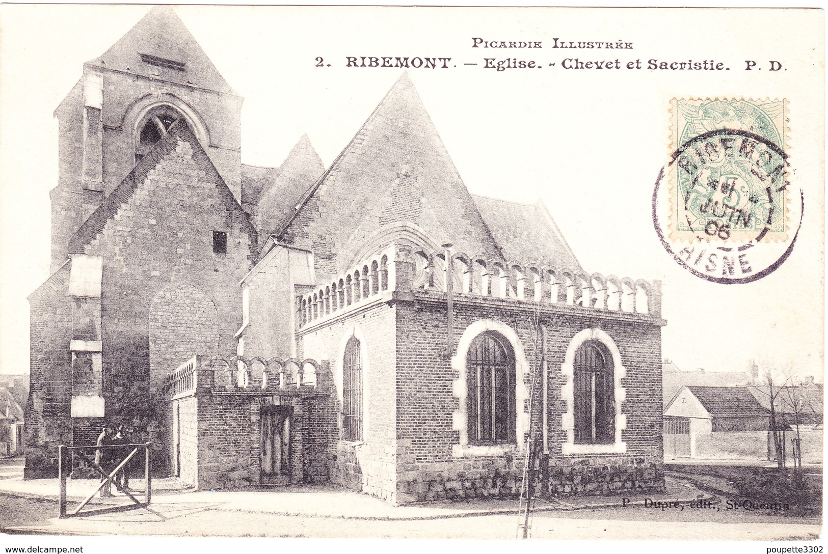 Ribemont (02) - Eglise Chevet Et Sacristie - Autres & Non Classés