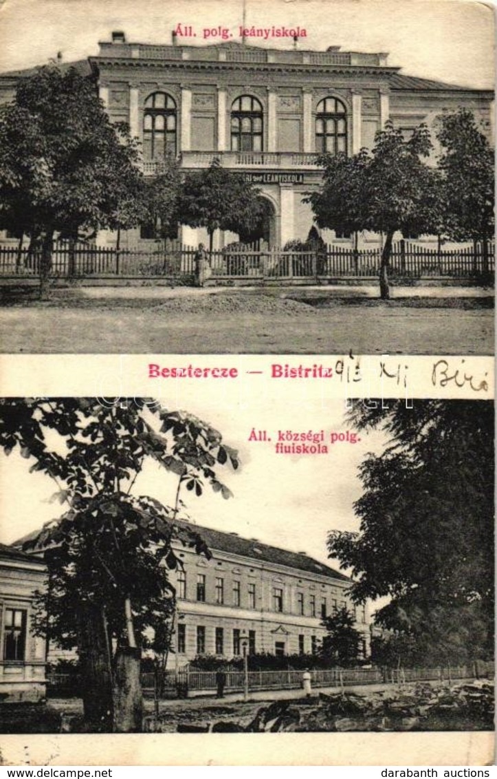 T3 Beszterce, Bistrita; Állami Polgári Leányiskola és állami Községi Polgári Fiúiskola / Boy And Girl Schools (kis Szaka - Unclassified