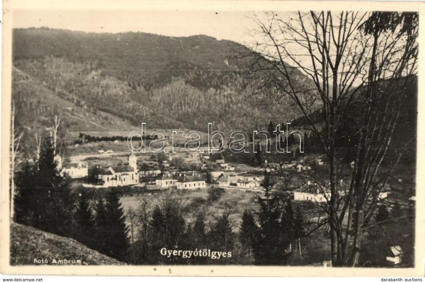 Gyergyótölgyes, Tölgyes, Tulghes; Látkép, - 2 Db Régi Képeslap / General View - 2 Pre-1945 Postcards - Unclassified