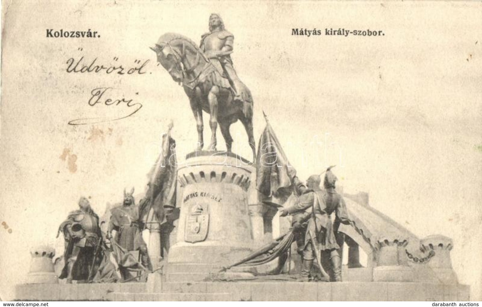 T2/T3 1906 Kolozsvár, Cluj; Mátyás Király Szobor / Statue Of Matthias Corvinus - Unclassified