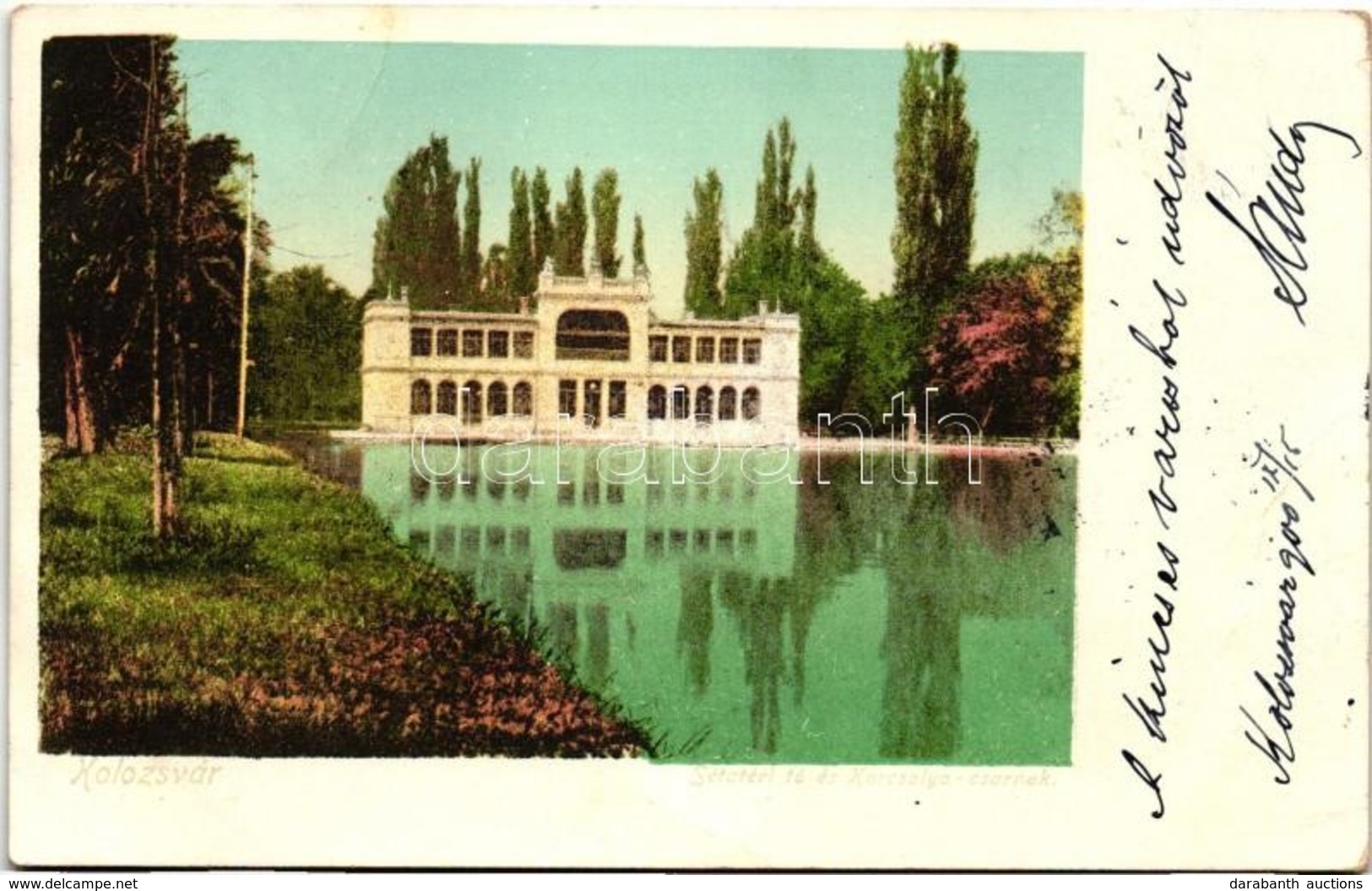 T3 Kolozsvár, Cluj; Sétatéri Tó, Korcsolya Csarnok / Lake, Ice Skating Hall (fa) - Unclassified