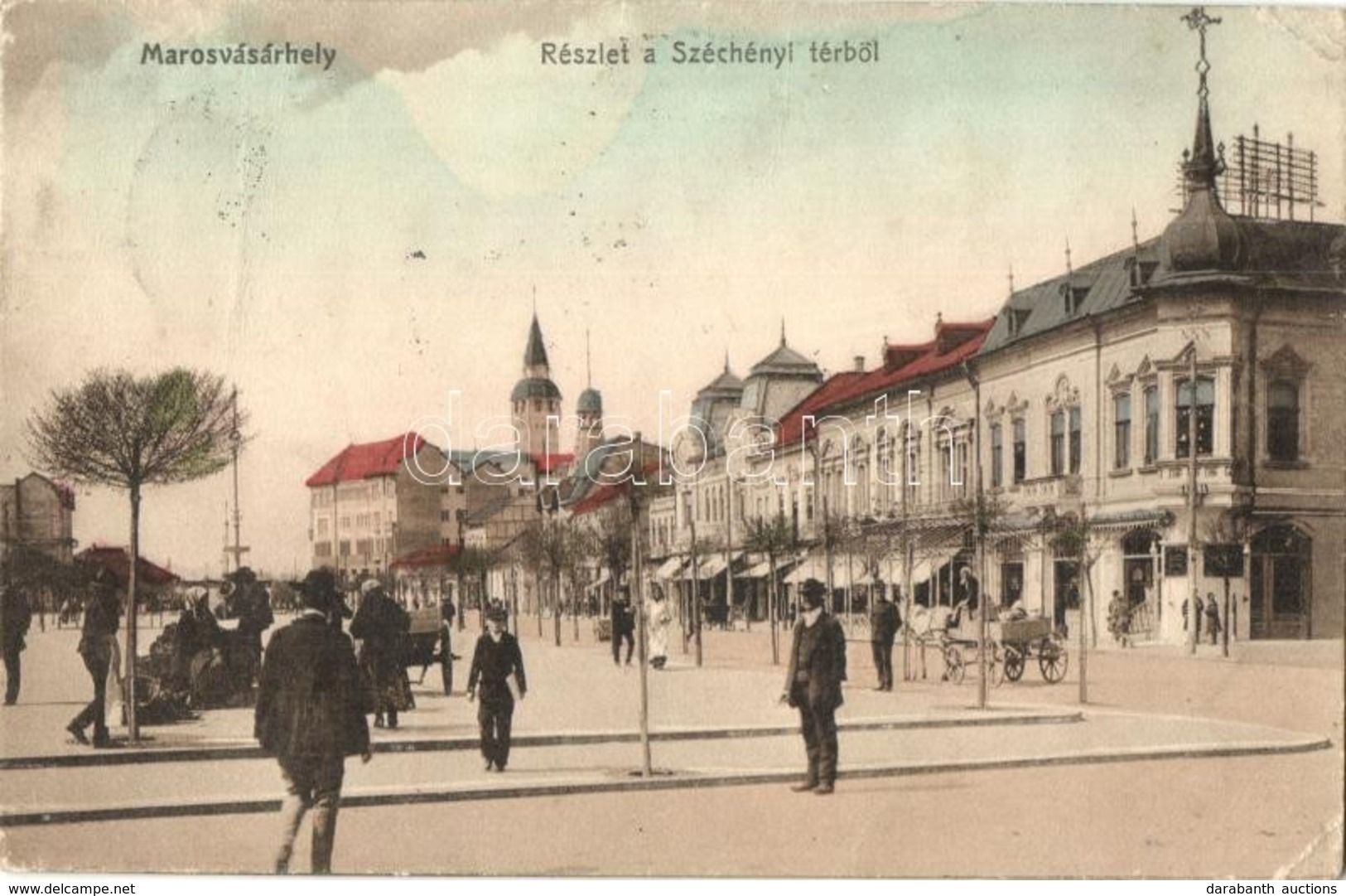 * T3 Marosvásárhely, Targu Mures; Széchenyi Tér, üzletek, Piaci árusok. Kiadja Porjes S. Sándor / Square, Shops, Market  - Unclassified