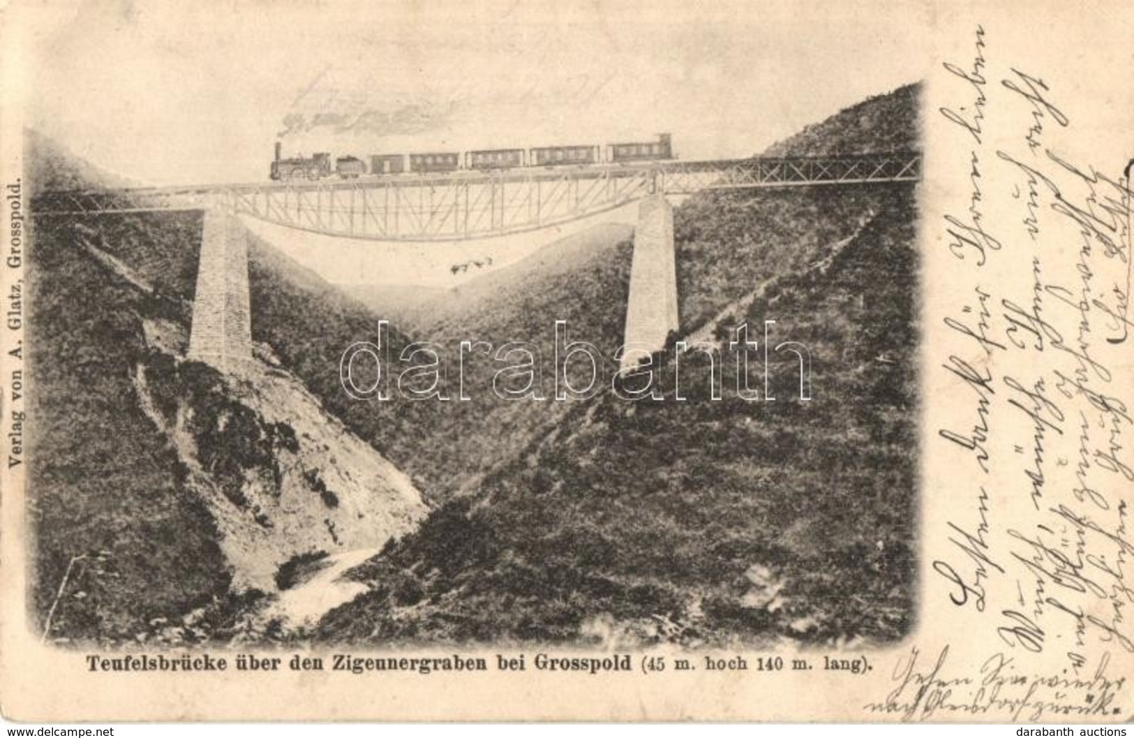 T2/T3 1909 Nagyapold, Grosspold, Apoldu De Sus; Teufelsbrücke über Den Zigeunergraben / Ördög Vasúti Híd A Cigány-árok F - Unclassified