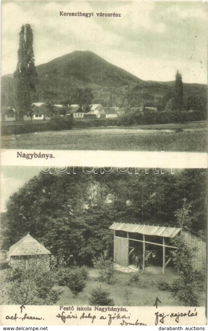 T2/T3 Nagybánya, Baia Mare; Kereszthegyi Városrész, Festő Iskola / Dealul Crucii / Mountain, Art School - Unclassified