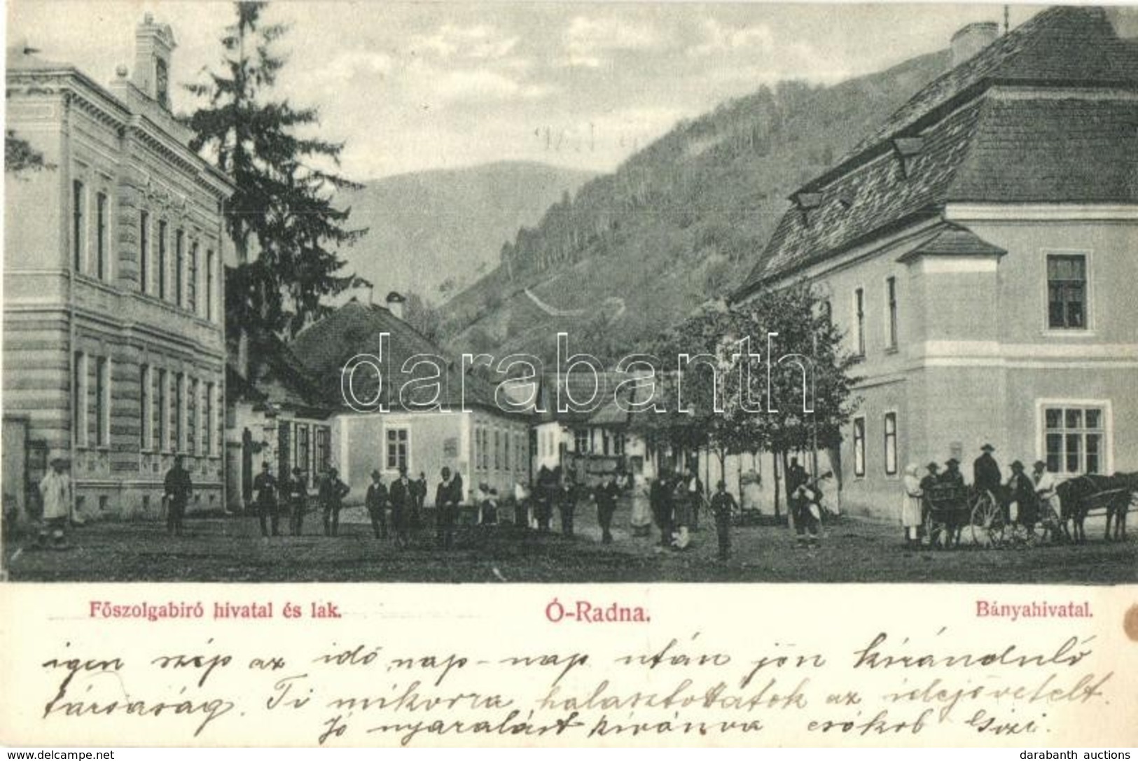 * T2 Óradna, Alt-Rodna, Rodna; Főszolgabírói Hivatal és Lak, Bányahivatal. Karácsonyi János Kiadása / Judge's Home, Cour - Unclassified