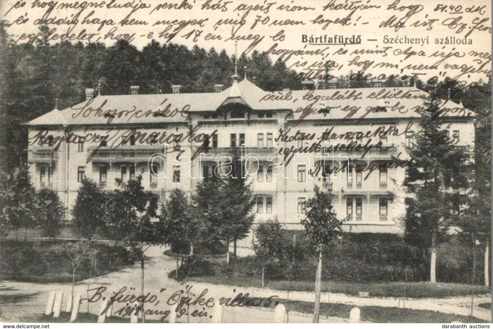 T2/T3 1912 Bártfa-fürdő, Bardejovské Kúpele, Bardiov; Széchenyi Szálloda / Hotel (EK) - Non Classificati