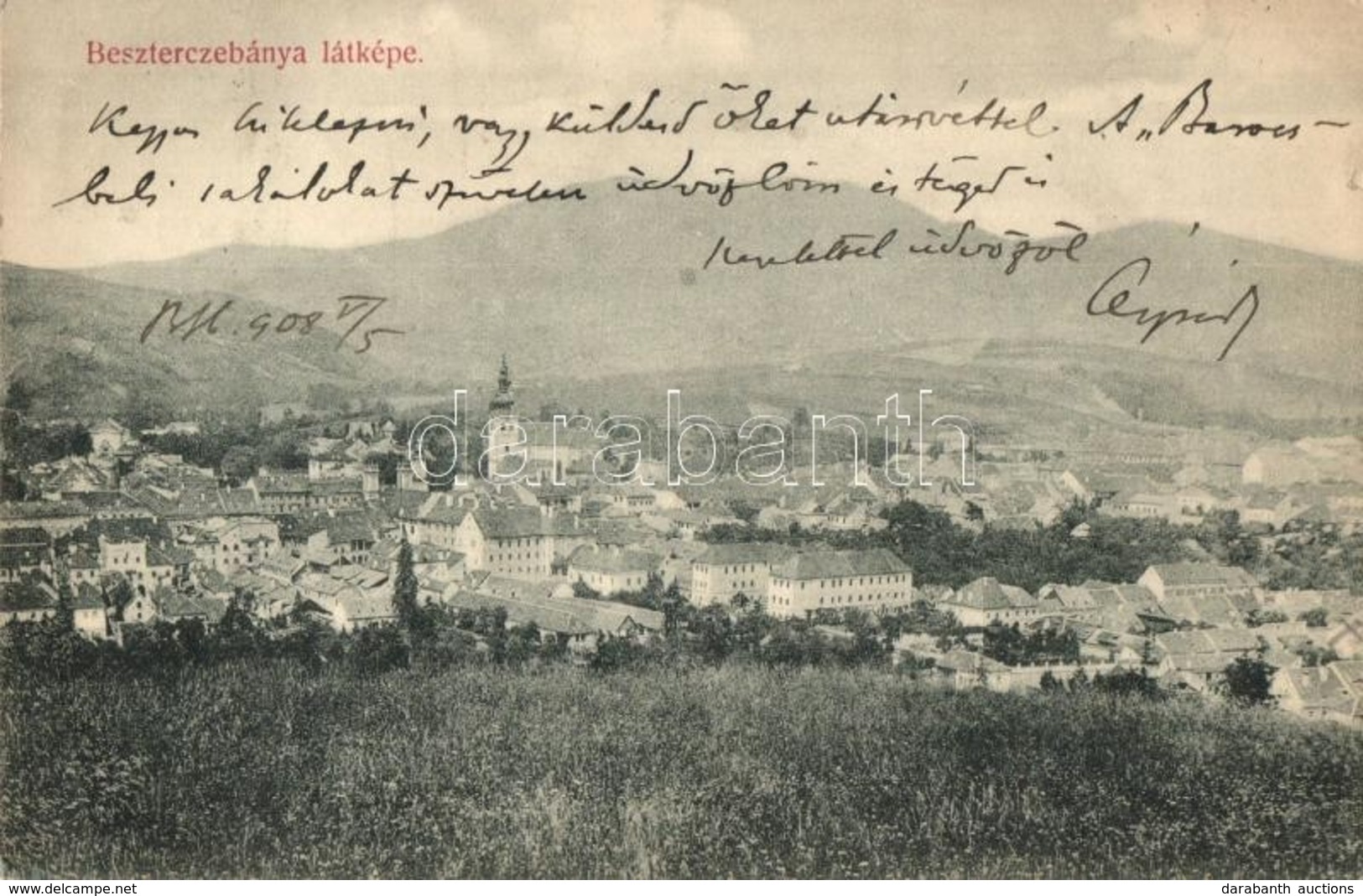 T3 Besztercebánya, Banská Bystrica; Látkép. Kiadja Walther Adolf és Társai / General View (EB) - Unclassified