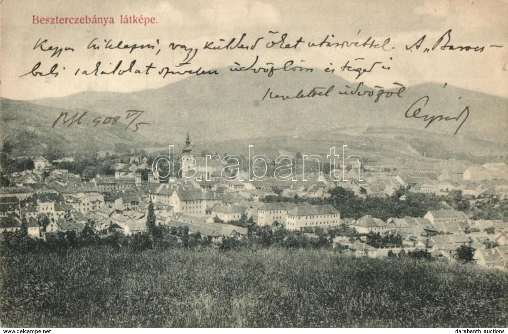 T3 Besztercebánya, Banská Bystrica; Látkép. Kiadja Walther Adolf és Társai / General View (EB) - Sin Clasificación