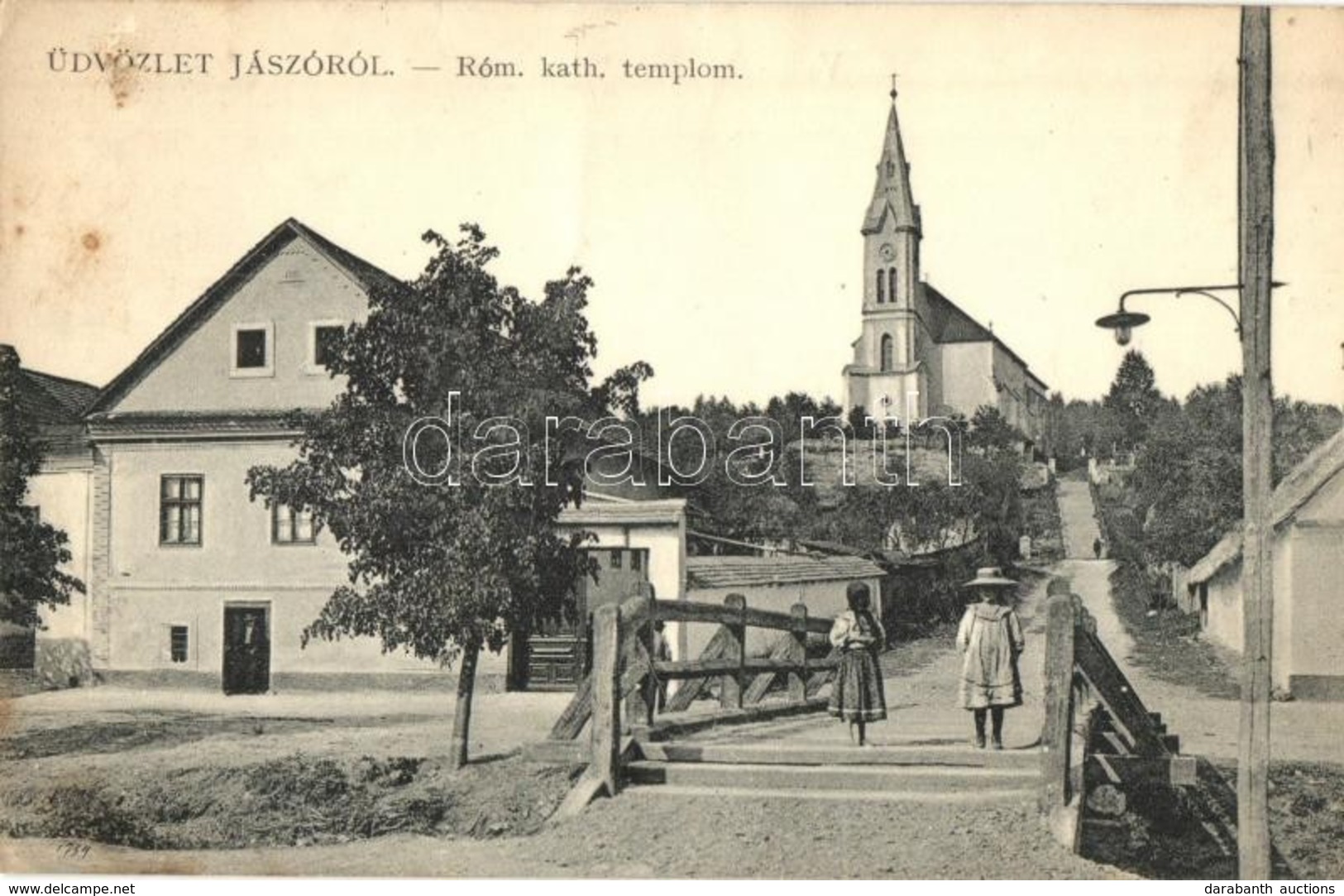 T2 Jászó, Jászóvár, Jasov; Utca, Római Katolikus Templom. Szily János Kiadása / Street View With Church - Unclassified