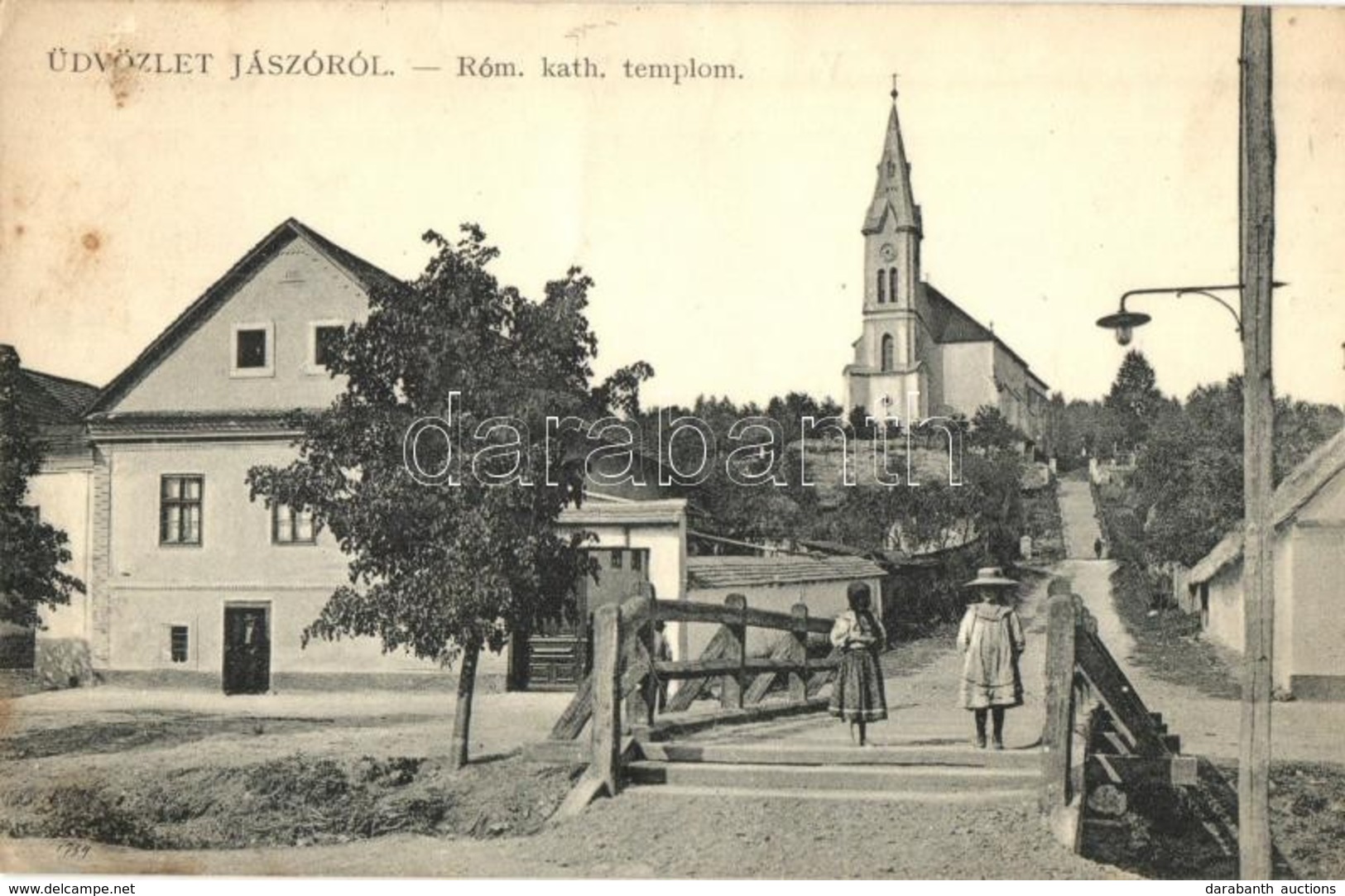 T2 Jászó, Jászóvár, Jasov; Utca, Római Katolikus Templom. Szily János Kiadása / Street View With Church - Sin Clasificación