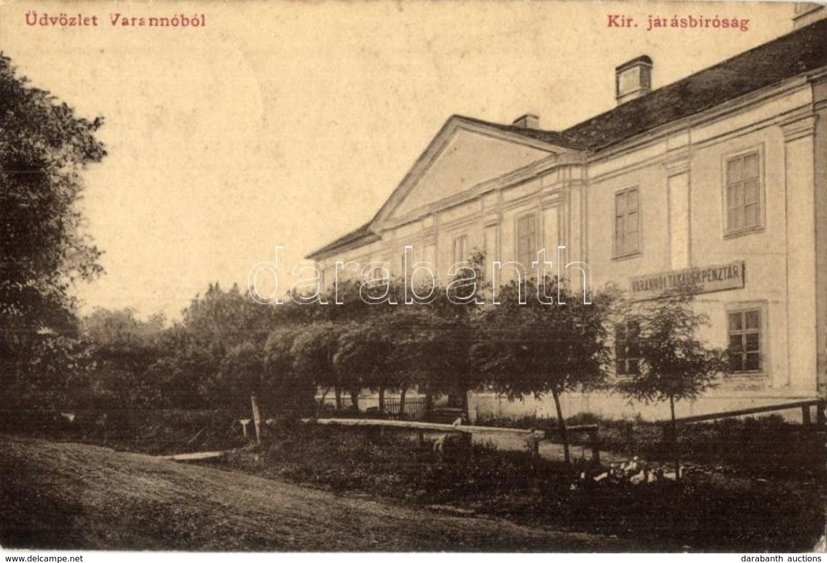 T2/T3 Varannó, Vranov Nad Toplou; Kir. Járásbíróság, Varannói Takarékpénztár. W. L. 2813. / Court, Savings Bank (fl) - Unclassified