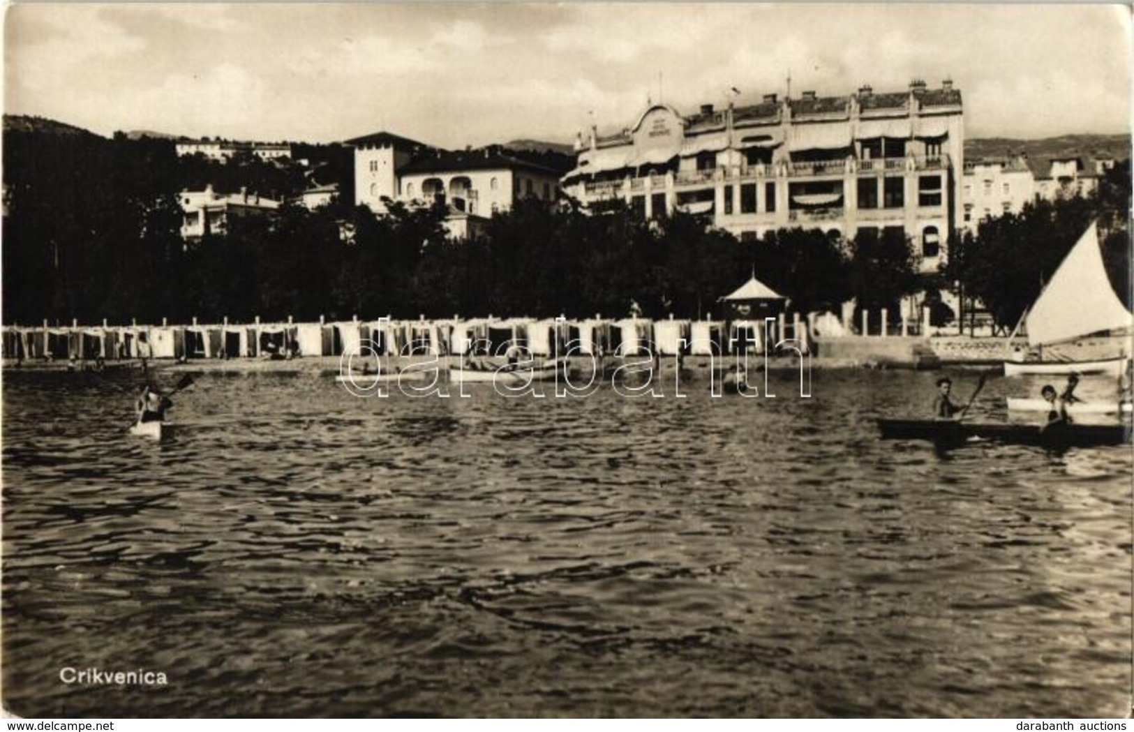 T2/T3 Crikvenica, Beach, Boats, Hotel Miramare (EK) - Ohne Zuordnung