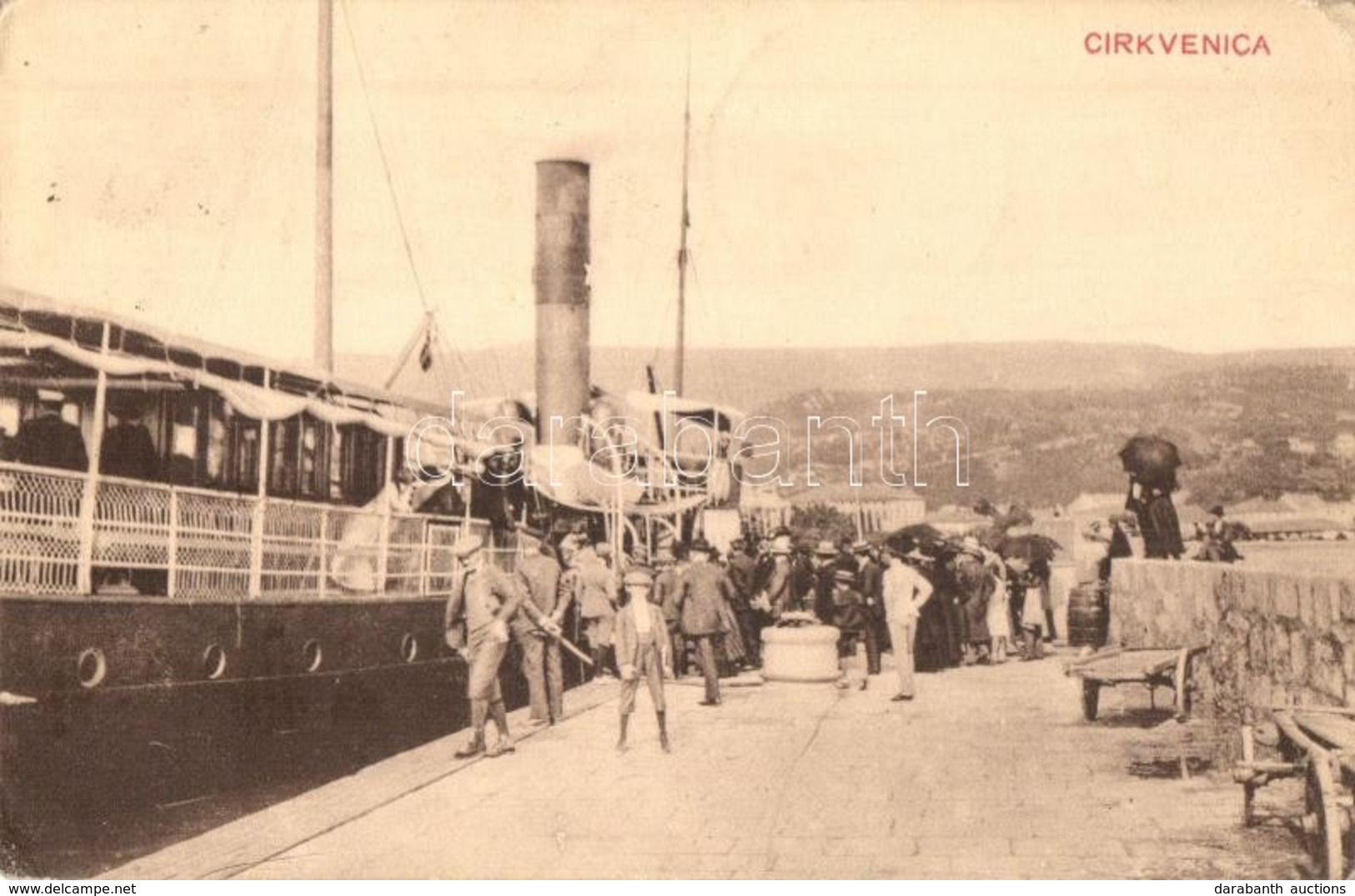 T2/T3 1911 Crikvenica, Cirkvenica; Felszállás A Hajóra / Take-off To The Steamship (EK) - Unclassified