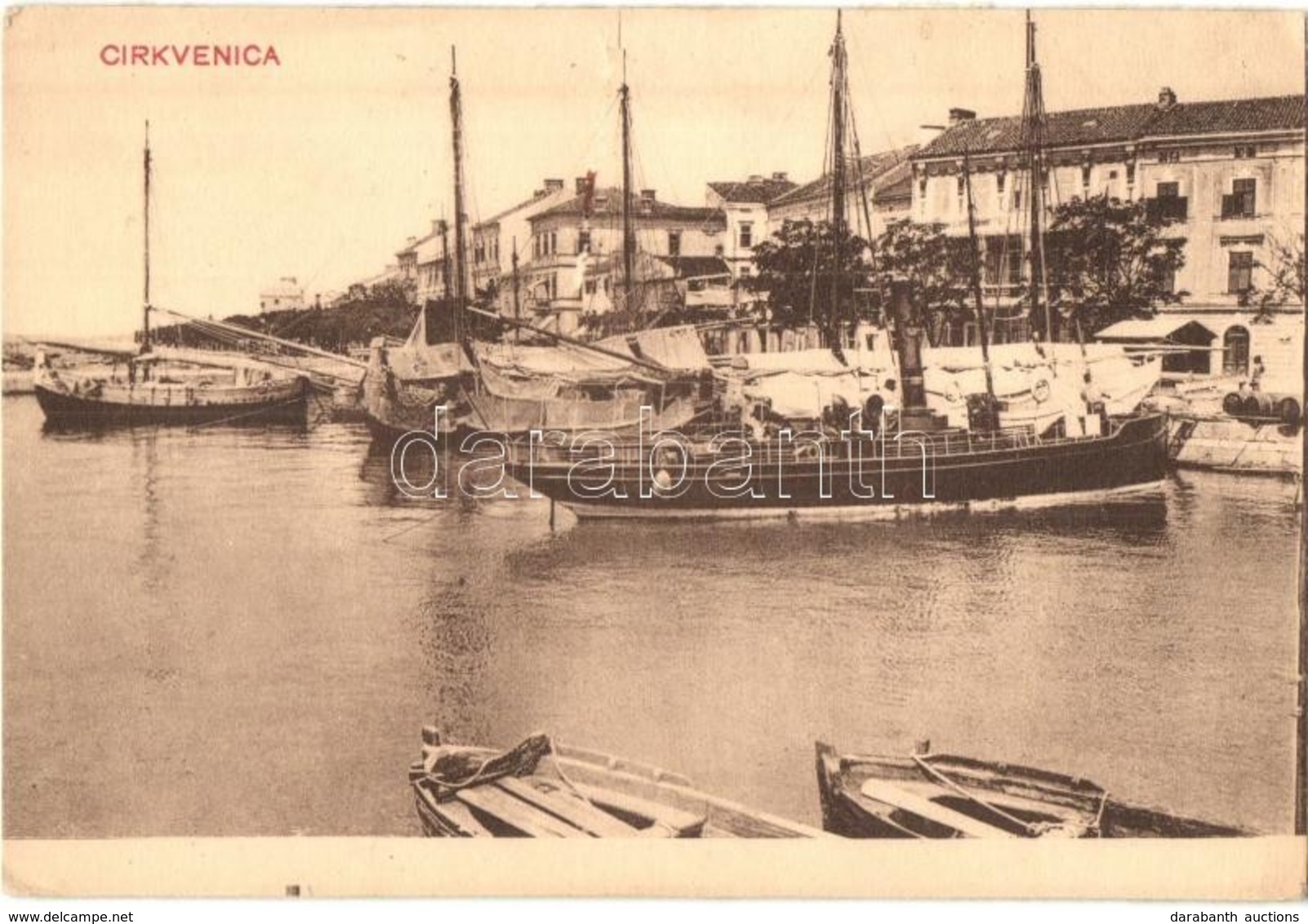 ** T2/T3 Crikvenica, Cirkvenica; Port, Ships (gluemark) - Non Classificati