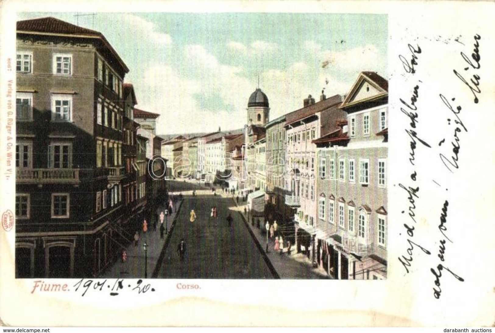 T2/T3 1901 Fiume, Rijeka; Corso / Street View - Ohne Zuordnung
