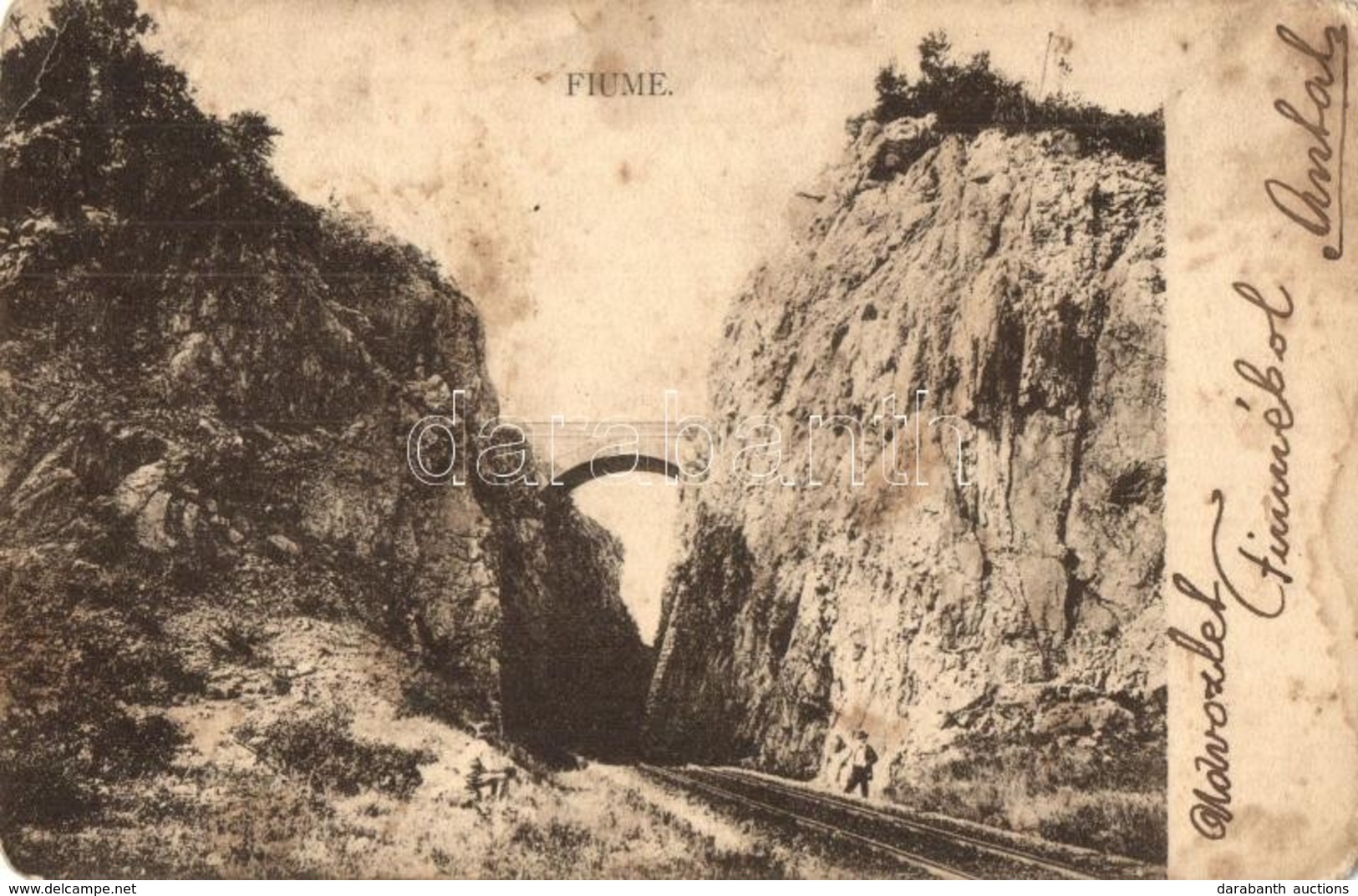 T3 Fiume, Rijeka; Vasúti Sín Híddal/ Railway Line With Bridge (fl) - Non Classés