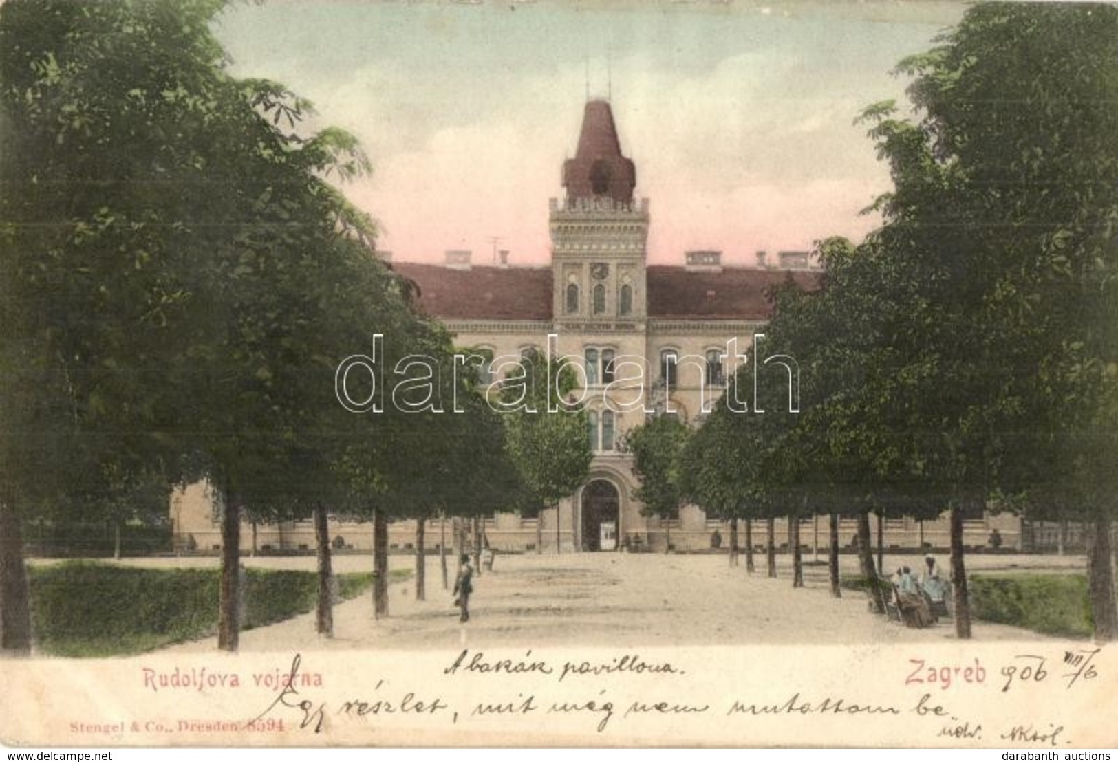 T3 1906 Zágráb, Agram, Zagreb; Rudolfova Vojarna / Rudolf Laktanya / K.u.K. Military Barracks (ázott Sarok / Wet Corner) - Unclassified