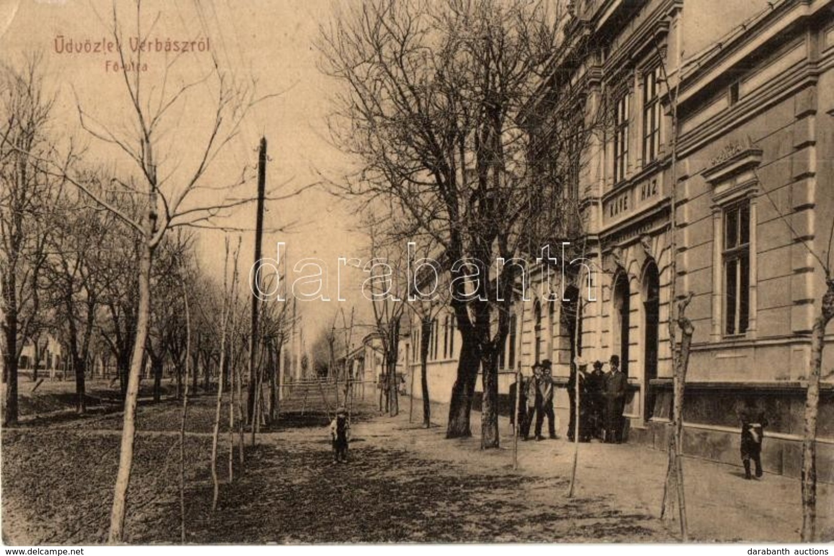 T2/T3 Verbász, Vrbas; Fő Utca, Kávéház. W. L. 810. / Main Street, Café (EK) - Non Classés