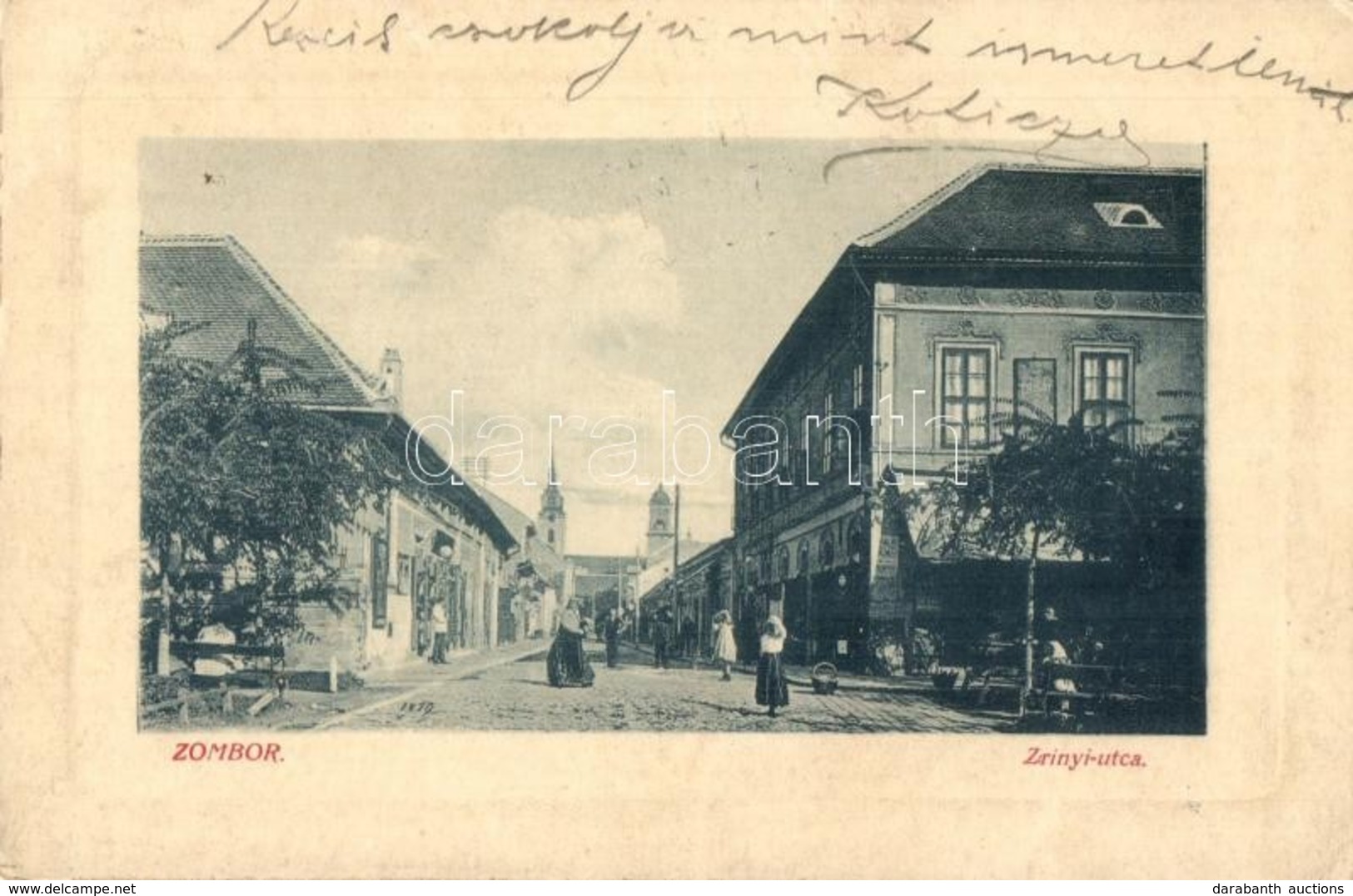 T2 Zombor, Sombor; Zrínyi Utca, üzletek. W.L. Bp. 3738. / Street View With Shops - Sin Clasificación