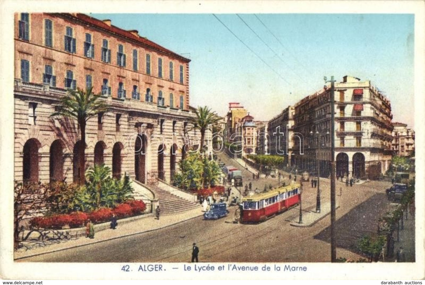 * T2 Algiers, Alger; 'Le Lycée Et L'Avenue De La Marne' / Grammar School, Marne Avenue - Non Classificati
