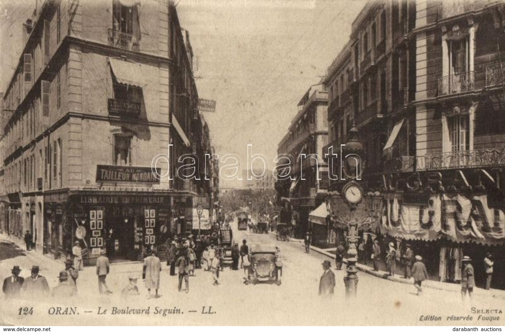 * T2/T3 Oran, 'Le Boulevard Seguin' / Street, Automobile, Tram, Tailor (EK) - Ohne Zuordnung