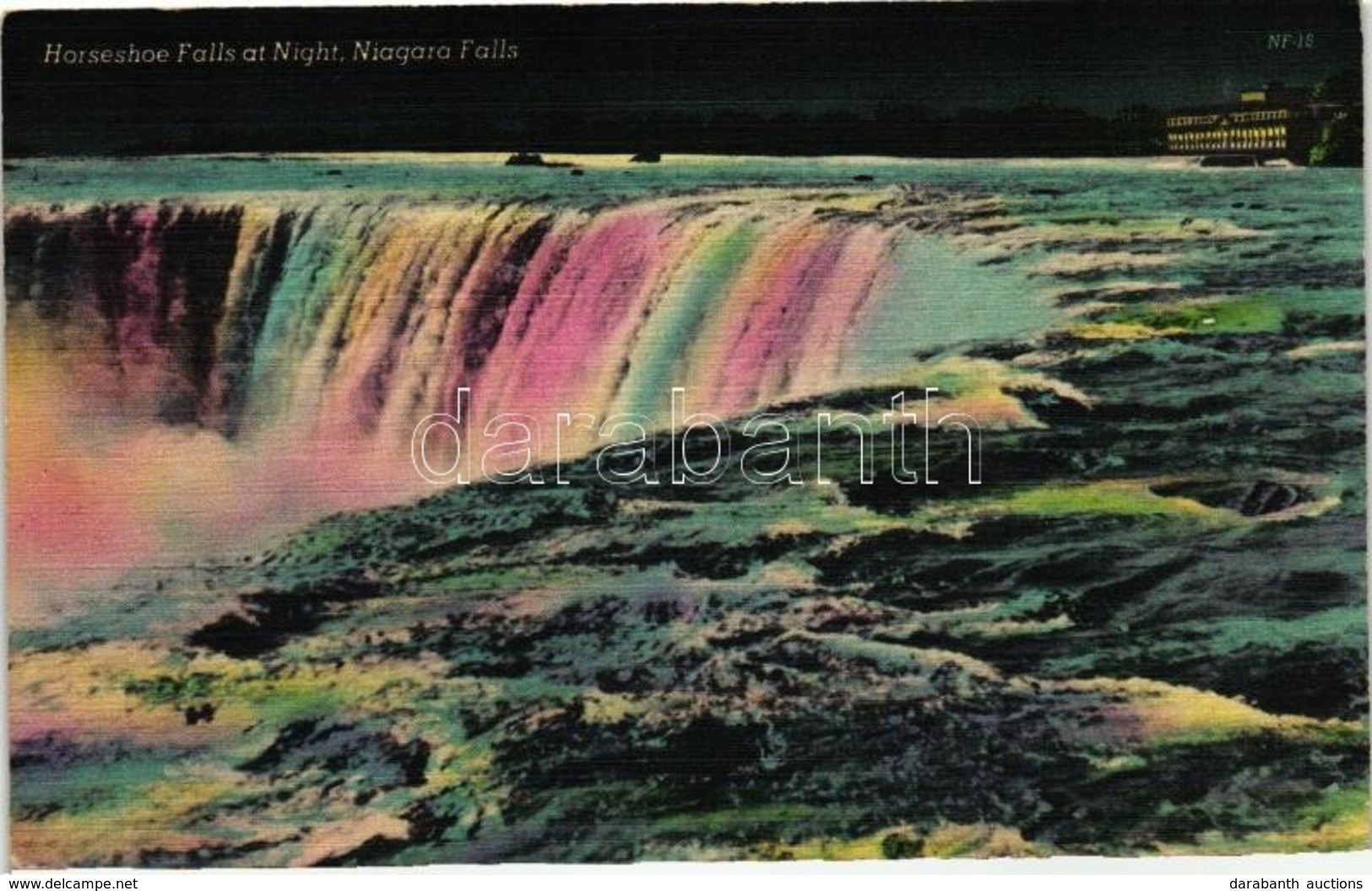 T2 1948 Niagara Falls, Horseshoe Falls At Night, So. Stpl. - Sin Clasificación