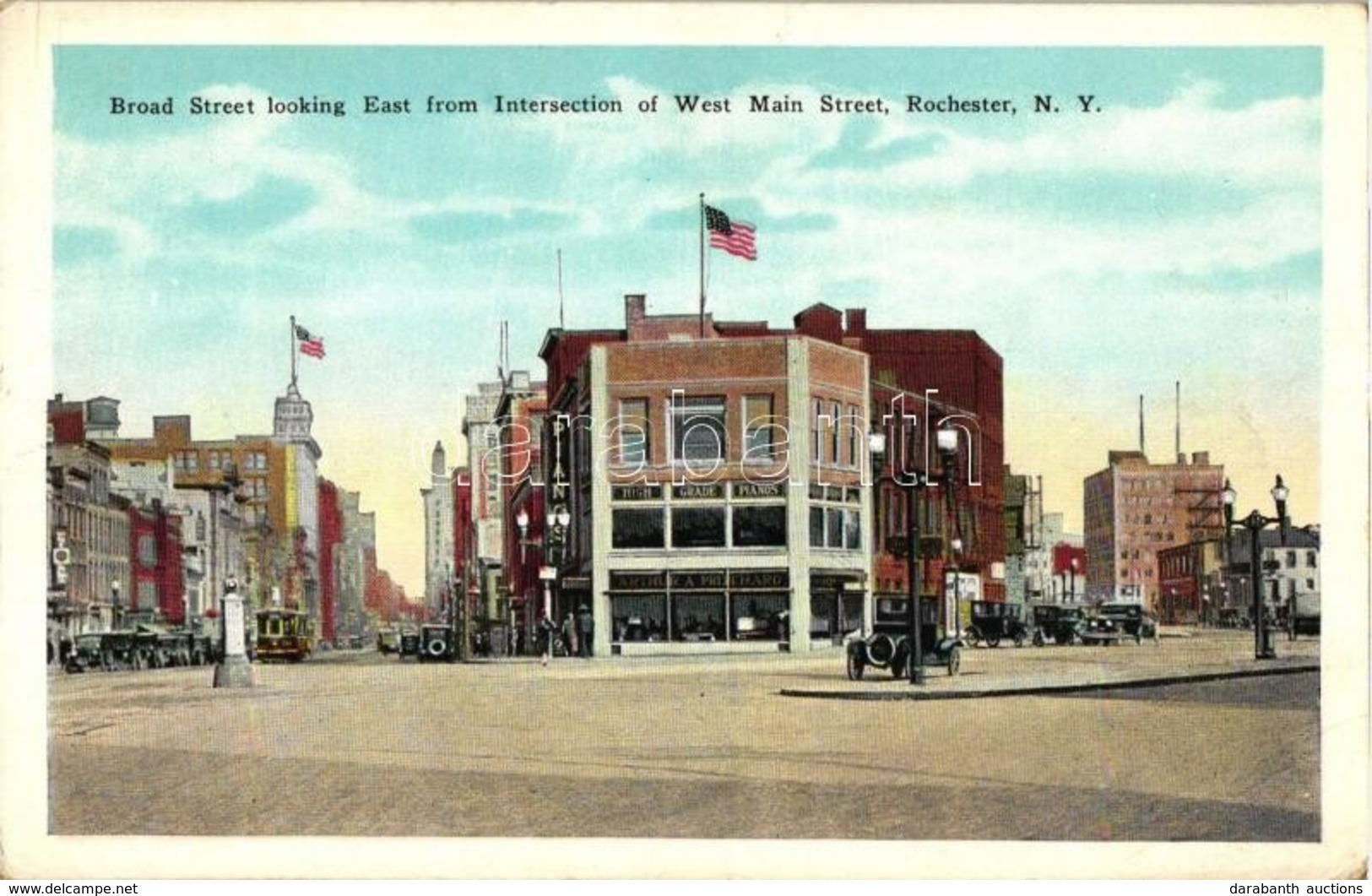 ** T2 Rochester, Broad Street Looking East From Intersection Of West Main Street, High Grade Pianos Shop - Non Classés