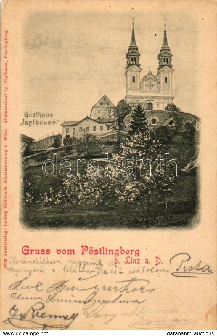 T2/T3 Linz An Der Donau, Pöstlingberg, Gasthaus 'Jaglbauer' / Guest House, Church (EK) - Ohne Zuordnung