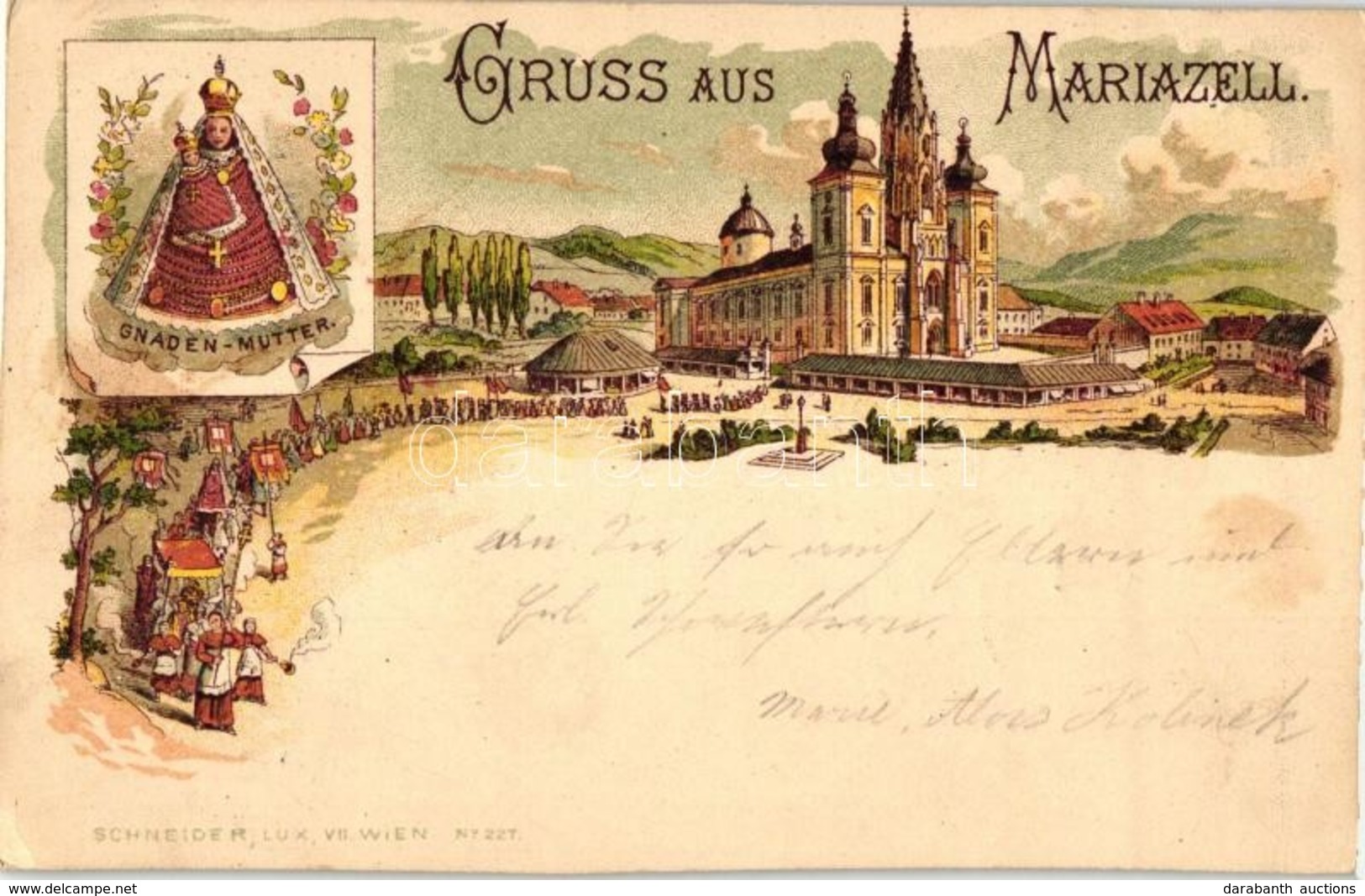 T2/T3 1899 Mariazell, Gnaden-Mutter, Franz Schemm Kunstanstalt Litho (EK) - Non Classés