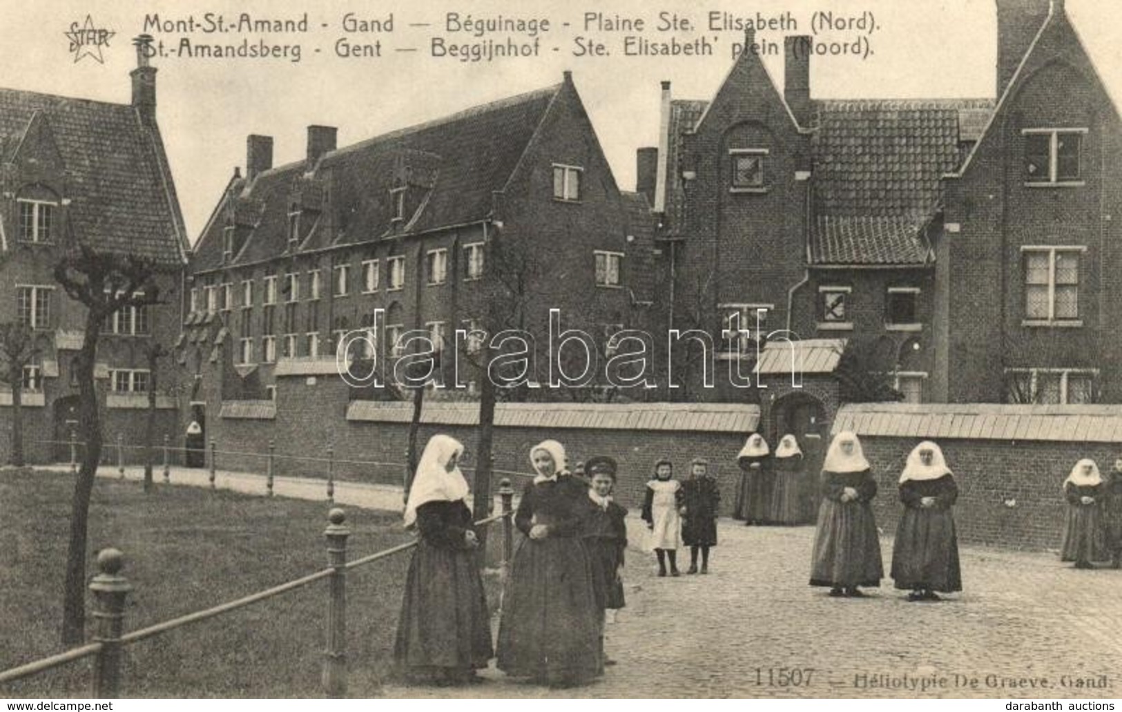 ** T1 Ghent, Gand, Gent; Mont St. Amand, Beguinage, Plaine Ste. Elisabeth / Street, Nuns - Sin Clasificación