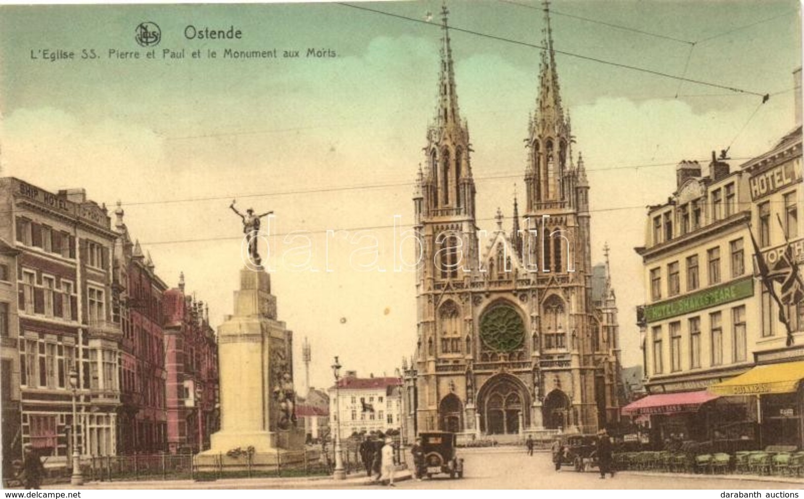 T2 Ostend, Ostende; Eglise S.S. Pierre Et Paul, Monument Aux Morts, Hotel Shakespeare - Non Classificati