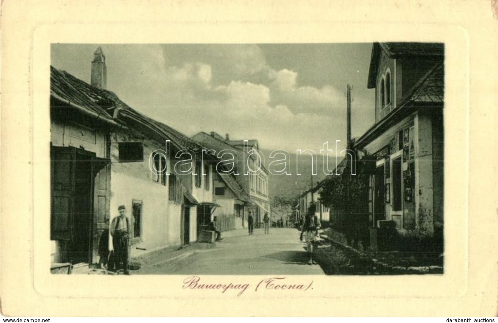 ** T2/T3 Visegrad, Street View, Shops. W. L. 4851.  (apró Szakadás / Tiny Tear) - Non Classés