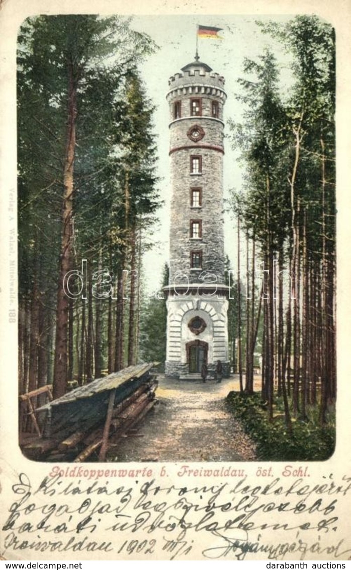 T2/T3 Jeseník, Freiwaldau; Goldkoppenwarte / Lookout Tower (EK) - Non Classificati