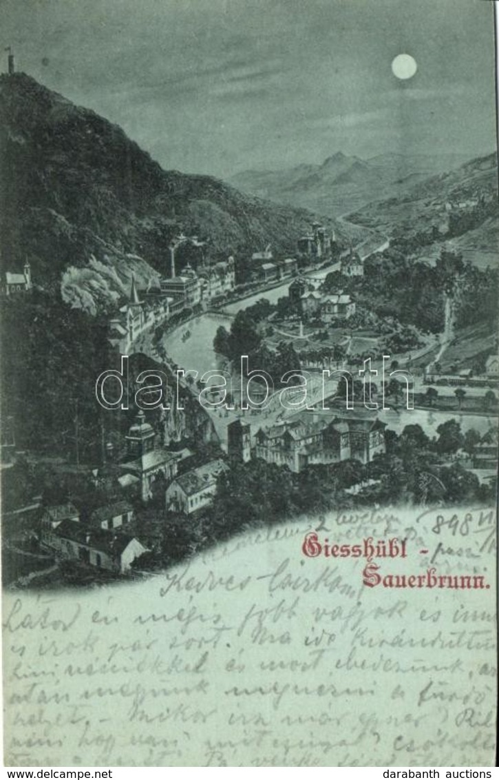 T4 1898 Kyselka, Giesshübl-Sauerbrunn; Night (cut) - Non Classés