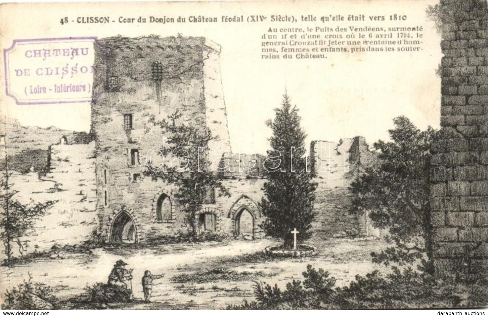 * T2/T3 Clisson, Cour Du Donjon Du Chateau Feodal / Castle Dungeon (EK) - Sin Clasificación