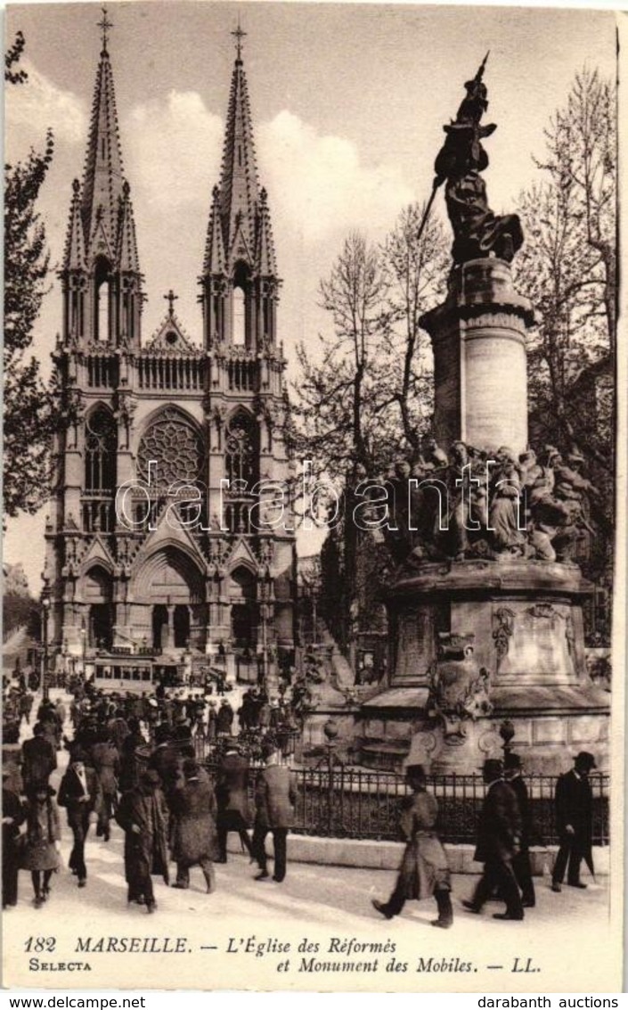 ** T1 Marseille, Eglise Des Reformes, Monument Des Mobiles / Church, Statue - Non Classés