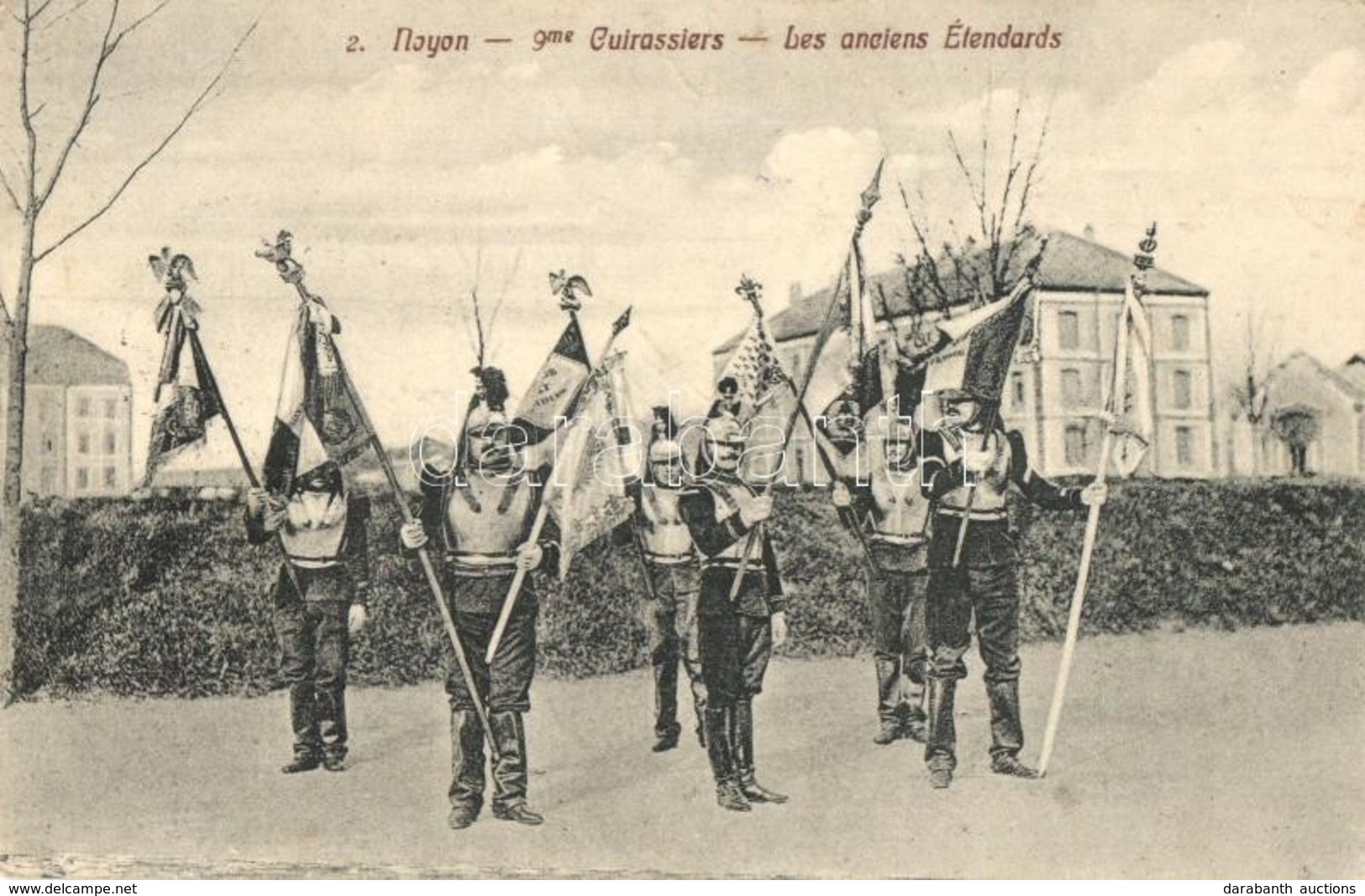 T2 Noyon, Cuirassiers, Les Anciens Étendards + Soldatenbriefstempel II. Batl. Lanw. I.R. 12. - Unclassified