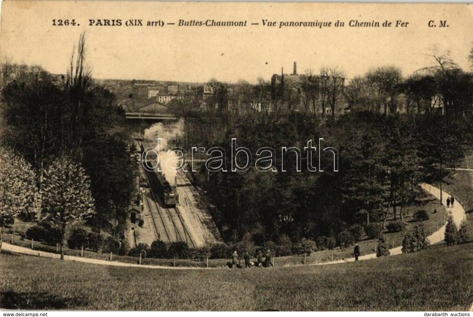 ** T2/T3 Paris, 'Buttes-Chaumont - Vue Panoramique Du Chemin De Fer' / Buttes-Chaumont Park, Panorama View Of The Railwa - Unclassified