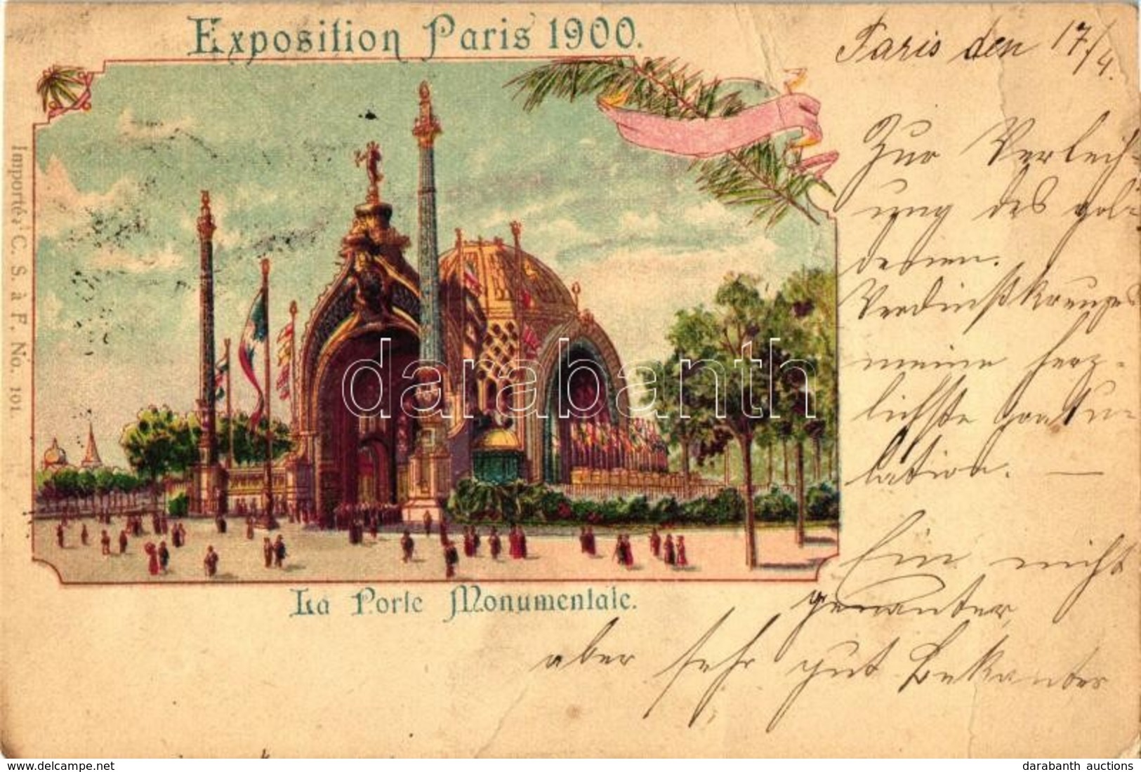 * T3/T4 1900 Paris, Exposition, La Porte Monumentale / Gate, Litho (fa) - Unclassified