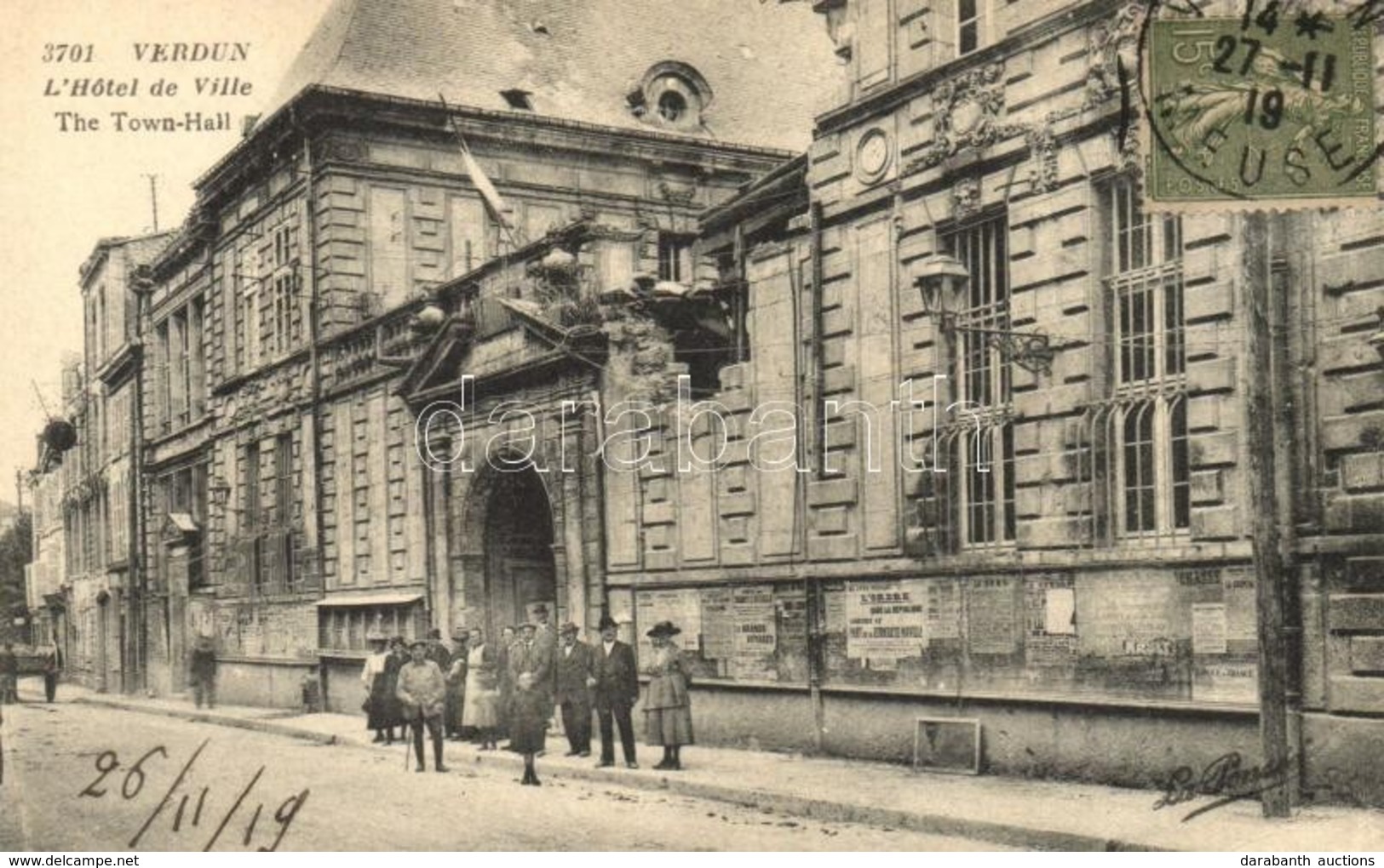 * T2/T3 Verdun, Hotel De Ville / Town Hall, After WWI Bombing, Destroyed (EK) - Unclassified
