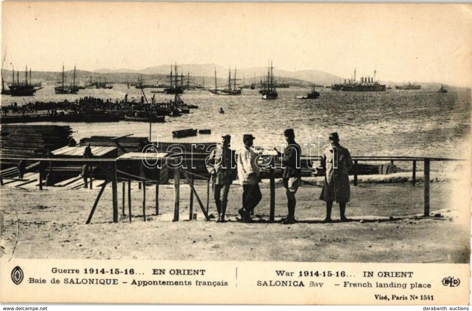 ** T2/T3 Thessaloniki, Salonica; Bay, French Landing Place, Ships (EK) - Unclassified