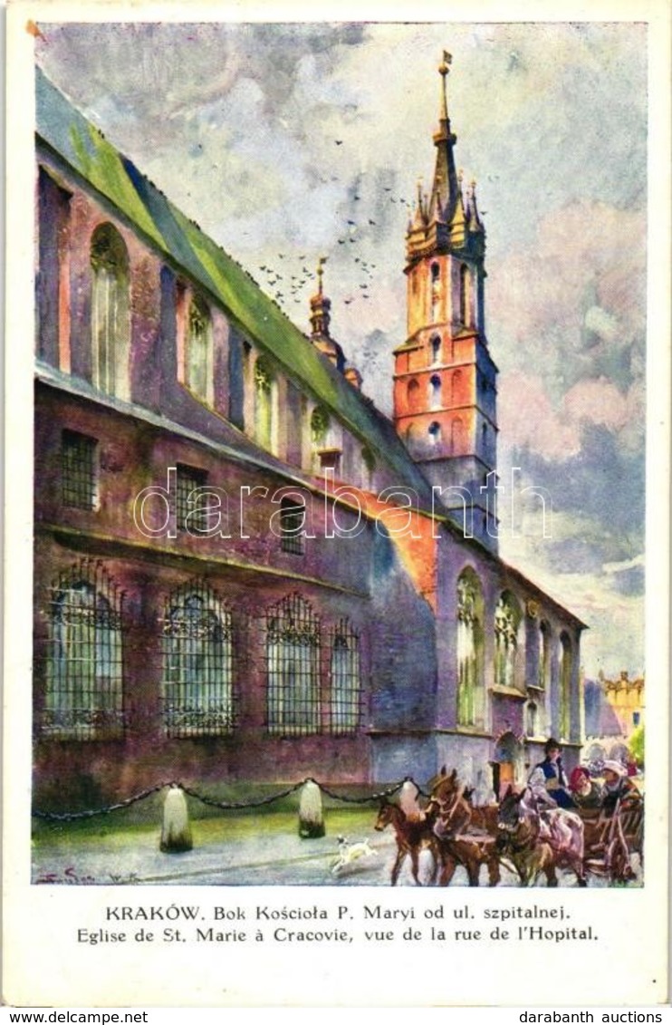 ** T2 Kraków, Krakau; Bok Kosciola P. Maryi / Church, Ser. 81. Nro. 2. S: St. Tondos I. W. Kossak - Sin Clasificación