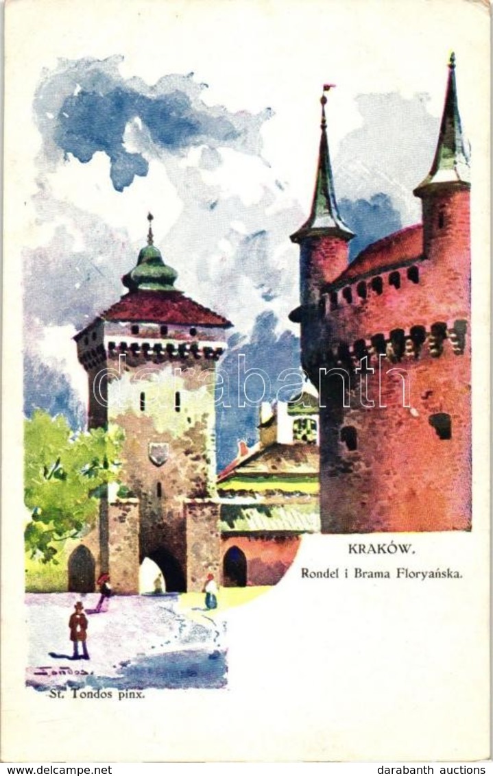 ** T2 Kraków, Krakau; Rondel I Brama Floryanska / Gate, Ser. R. Nro. 8. S: St. Tondos - Non Classificati