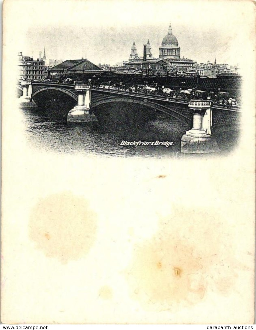 ** T2 London, Blackfriars Bridge, Ships, Court Card, Minicard (8,9 Cm X 11,5 Cm) - Non Classificati