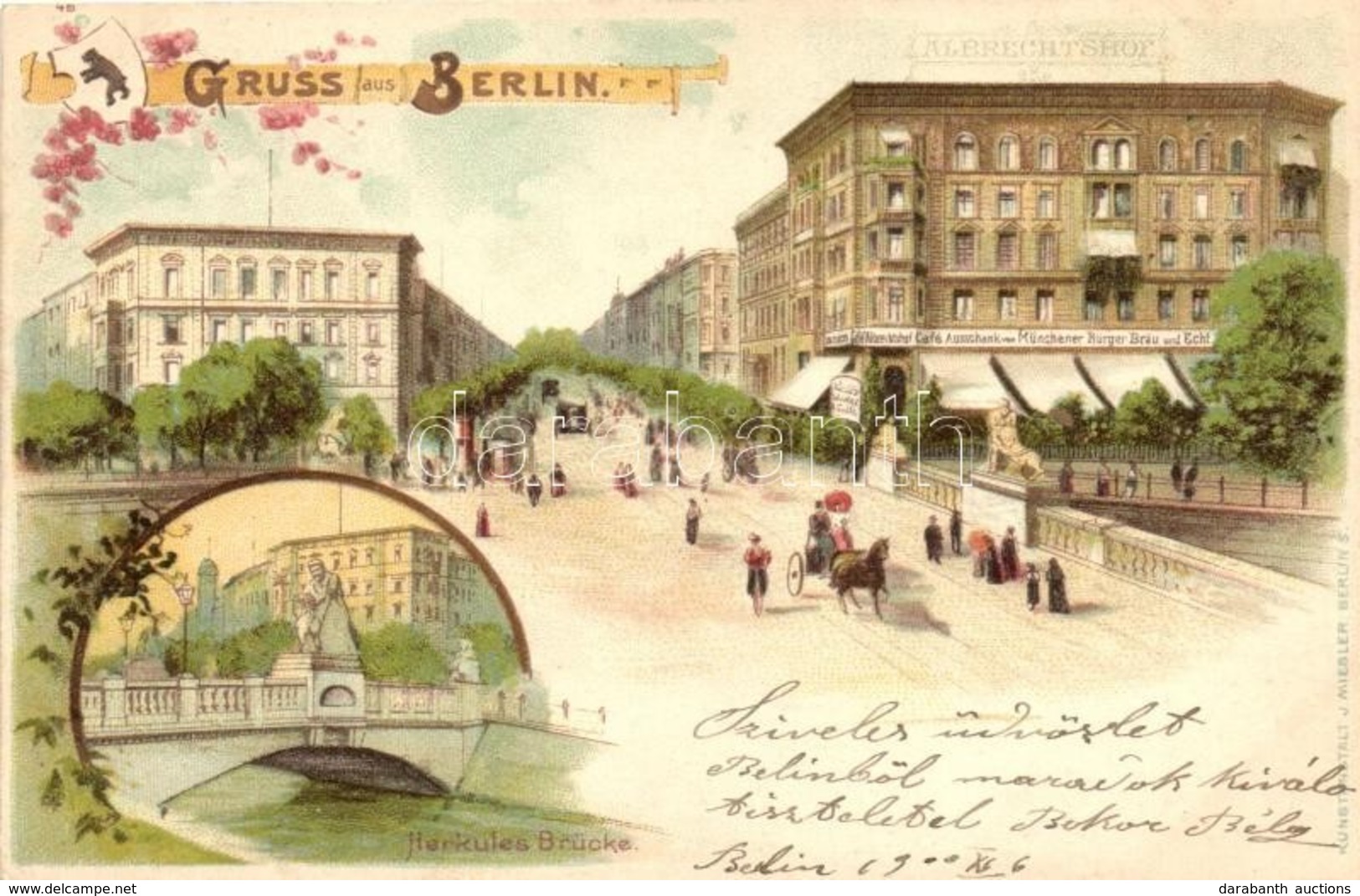 T2 Berlin, Herkules Brücke, Albrechtshof, Cafe Ausschank Von Münchener Burger-Bräu Und Echt / Bridge, Cafe, Kunstanstalt - Non Classés