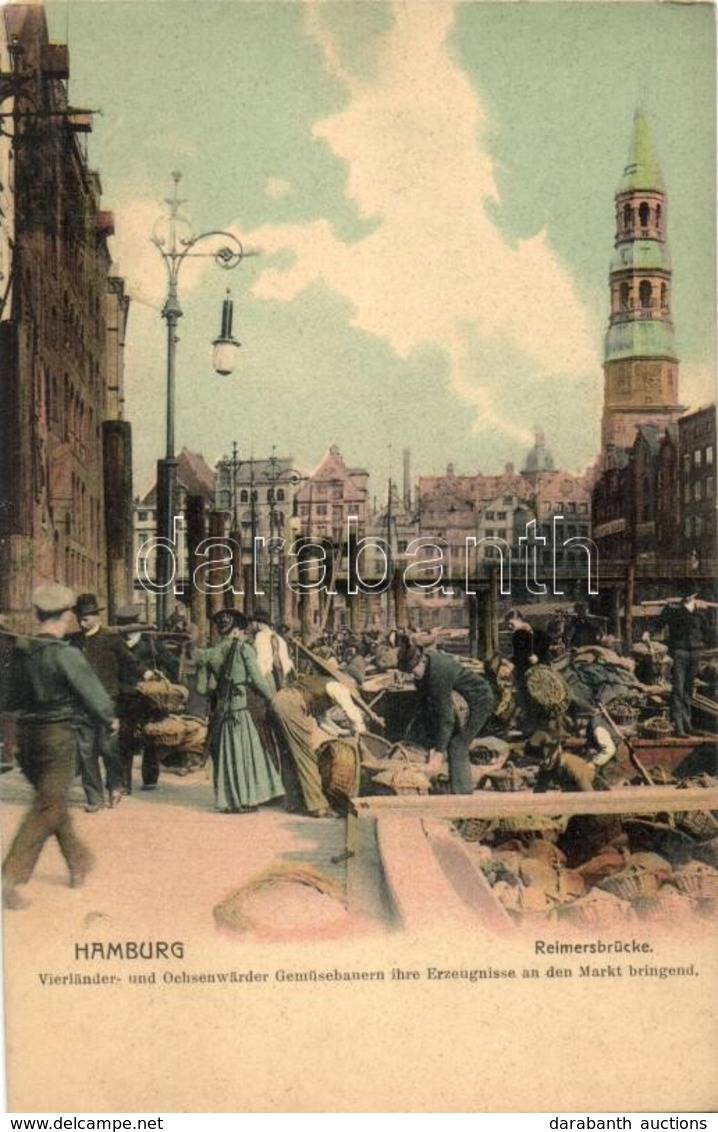 * T2 Hamburg, Reimersbrücke / Bridge, Vegetable Farmers Taking Their Products To The Market - Ohne Zuordnung