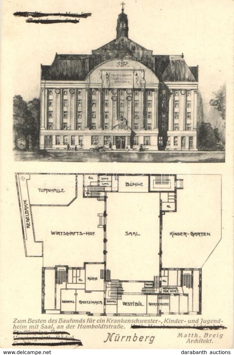 T2 Nürnberg, Matthias Breig's Plans For A Building In Humboldtstrasse - Unclassified