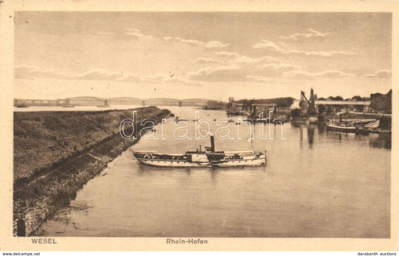 T2 Wesel, Rhein-Hafen / River Rhine, Port, Steamship - Ohne Zuordnung