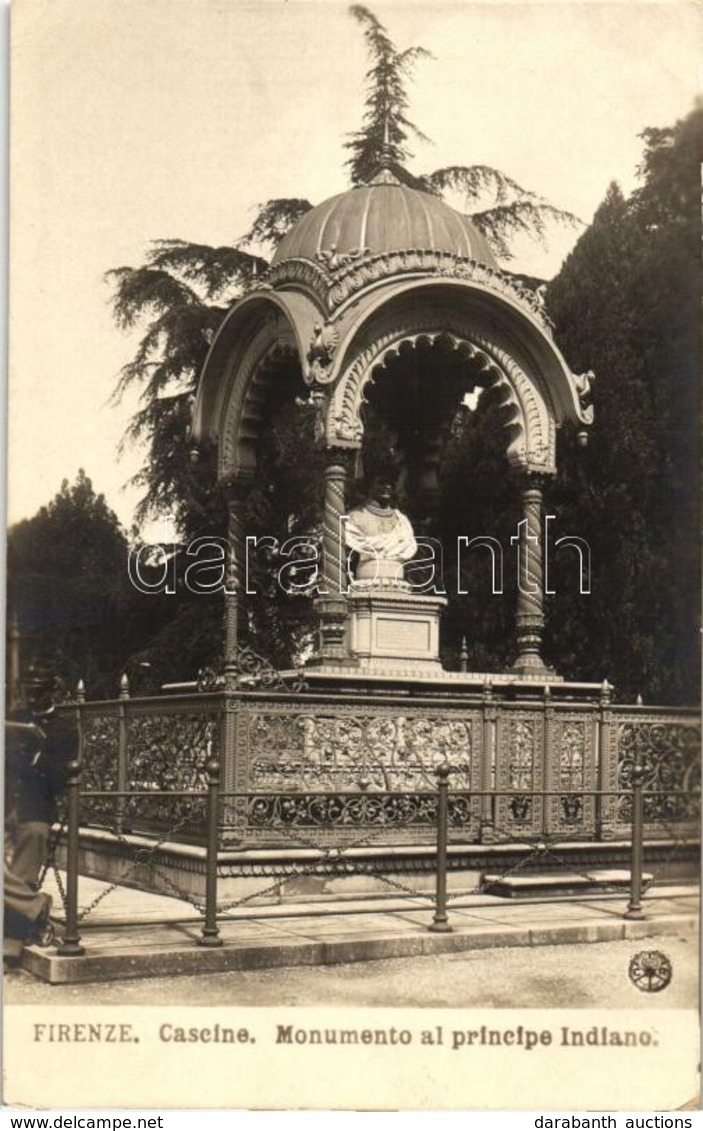 ** T2/T3 Firenze, Florence; 'Casine, Monument Al Principe Indiano' / Statue Of An Indian Prince (EK) - Ohne Zuordnung