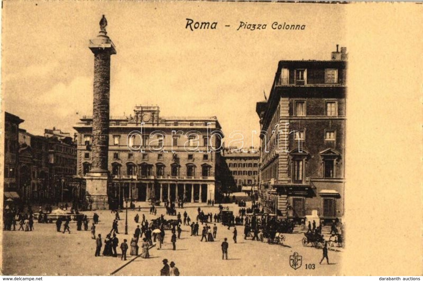 ** T1/T2 Rome, Roma; Piazza Colonna / Square - Unclassified